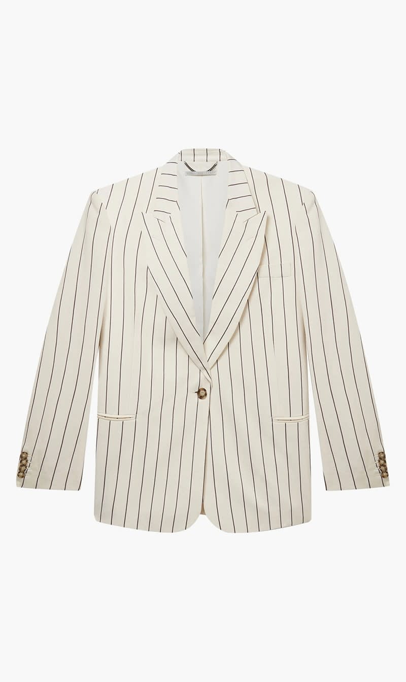 

Stella Mc Cartney Beige Stripes Jacket for Women | The Deal Outlet