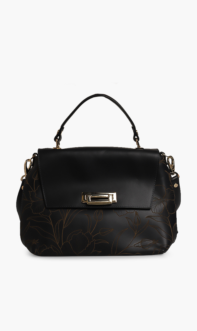 

RIPANI Floral Embossed Medium Tote Bag