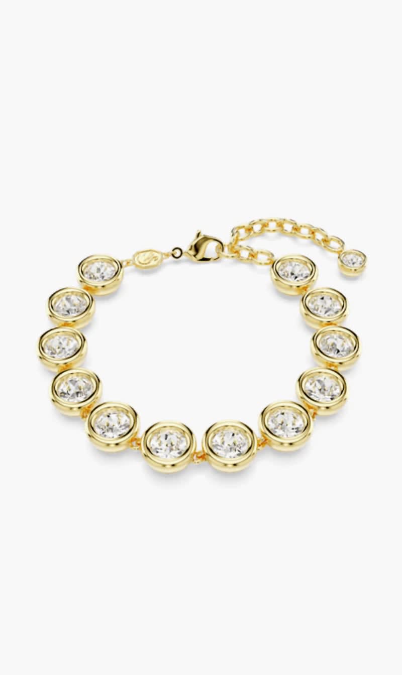 

Swarovski Gold Imber Tennis Bracelet for Women | The Deal Outlet