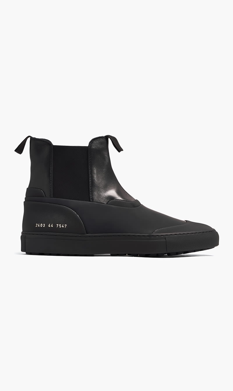 

Common Projects Black Leather Chelsea Boots for Men | The Deal Outlet