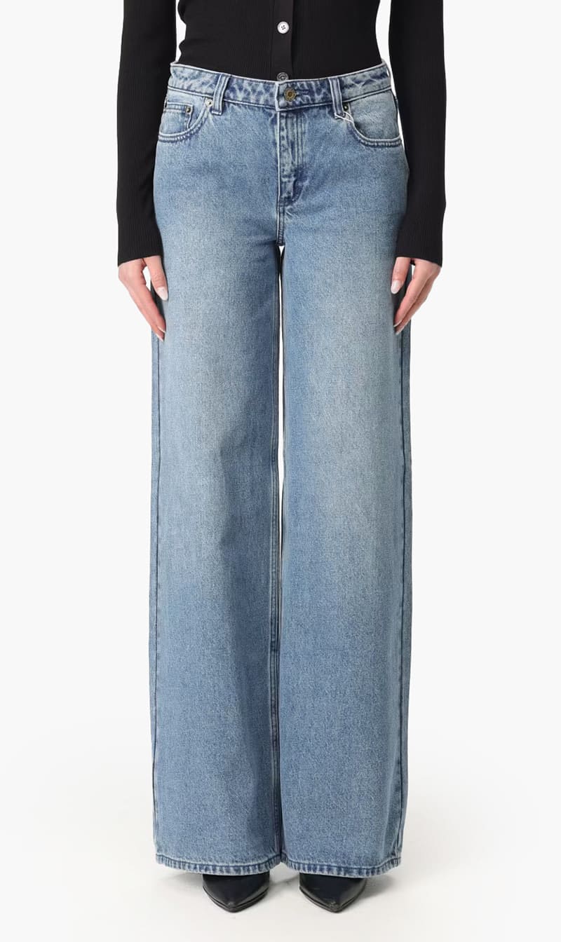 

Michael Kors Blue Denim Wide-leg Jeans for Women | The Deal Outlet