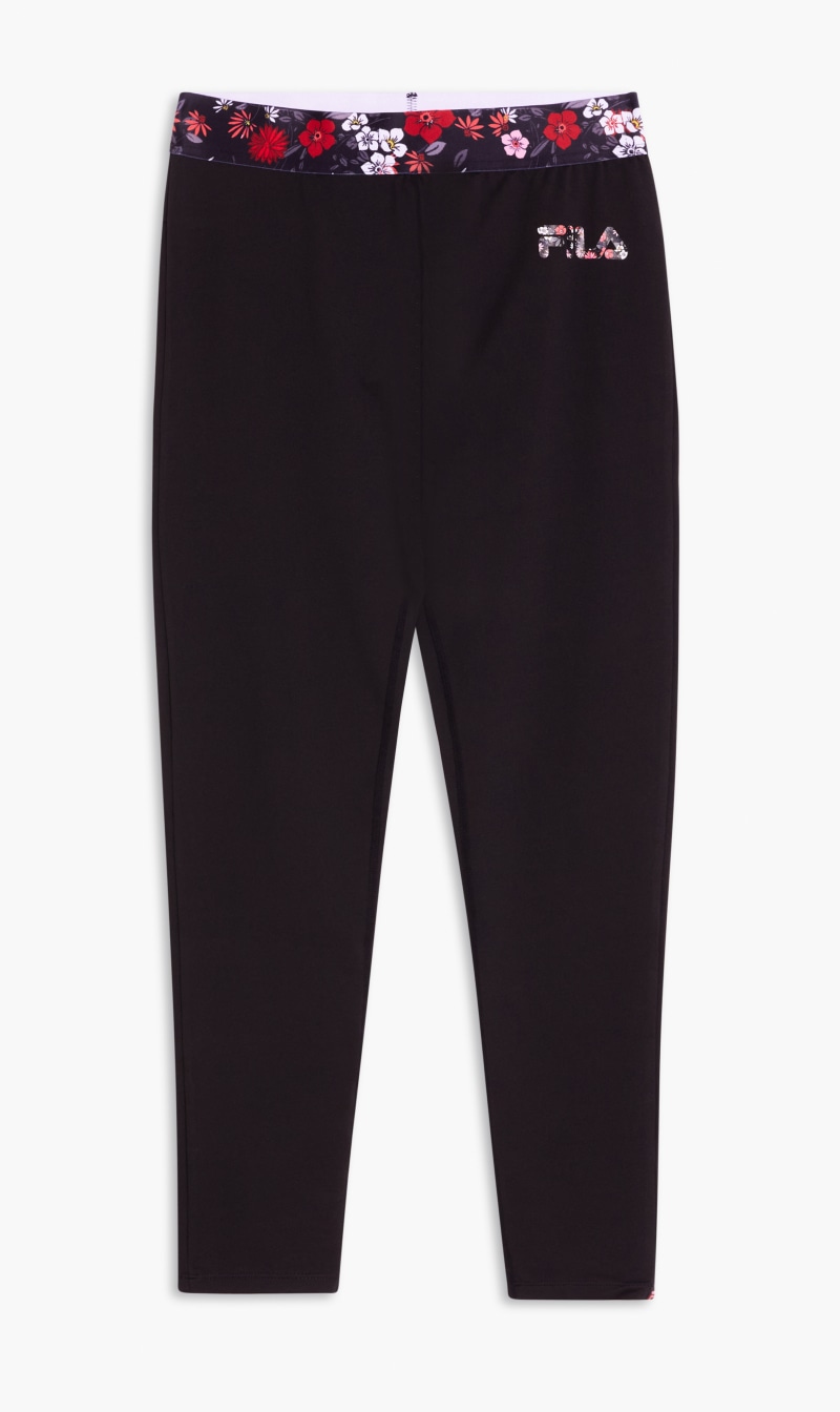 

Botanical Waistband Legging, Black