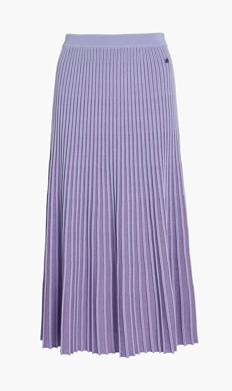 

Karl Lagerfeld Purple Pleated Lurex Knit Skirt for Women | The Deal Outlet