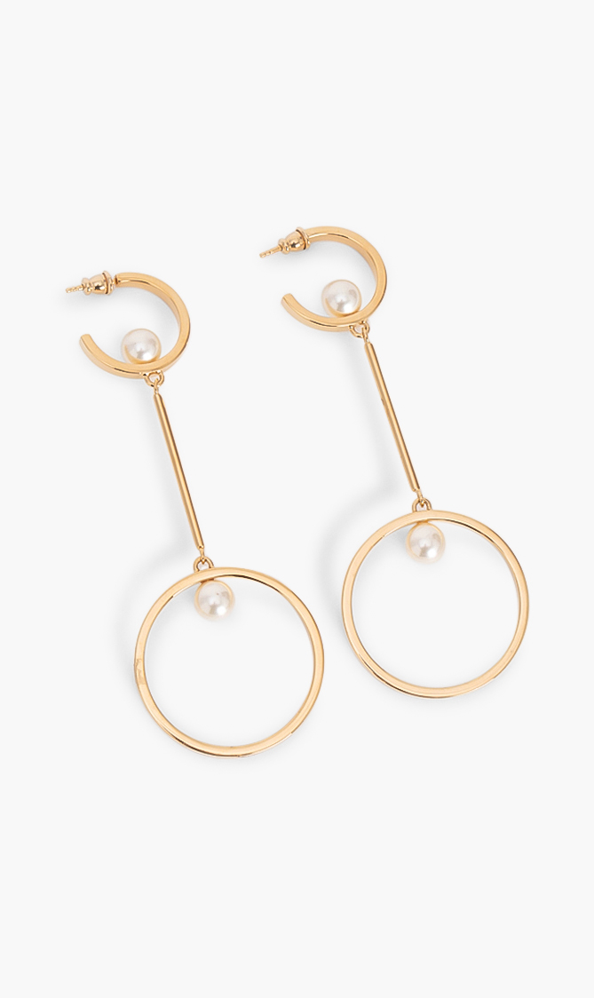 

Kenneth Jay Lane Round With Pearl Earrings