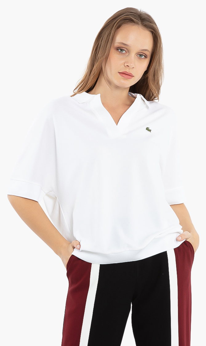 

Loose Fit Polo Shirt, White