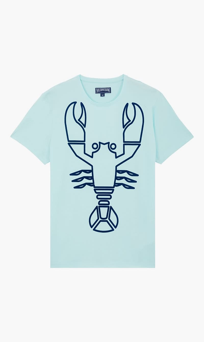 

Vilebrequin Blue Velvet Flocked Lobster T Shirt for Men | The Deal Outlet