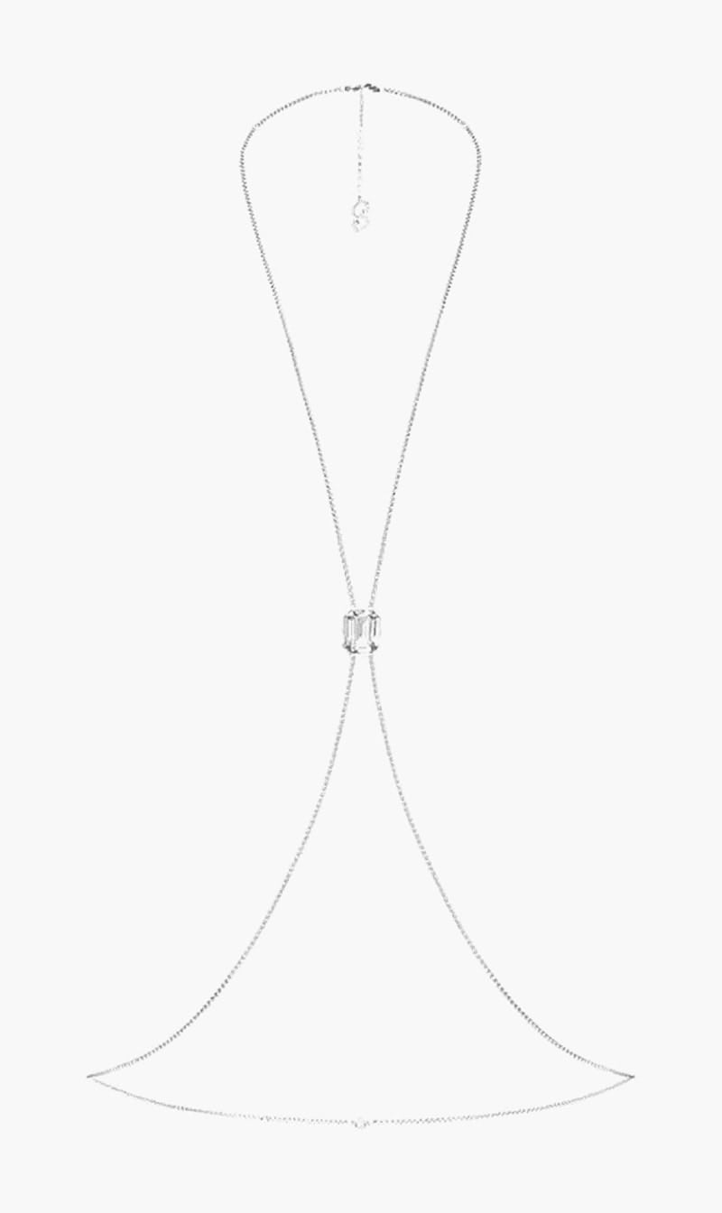 Swarovski Silver Crystal Body Chain for Women