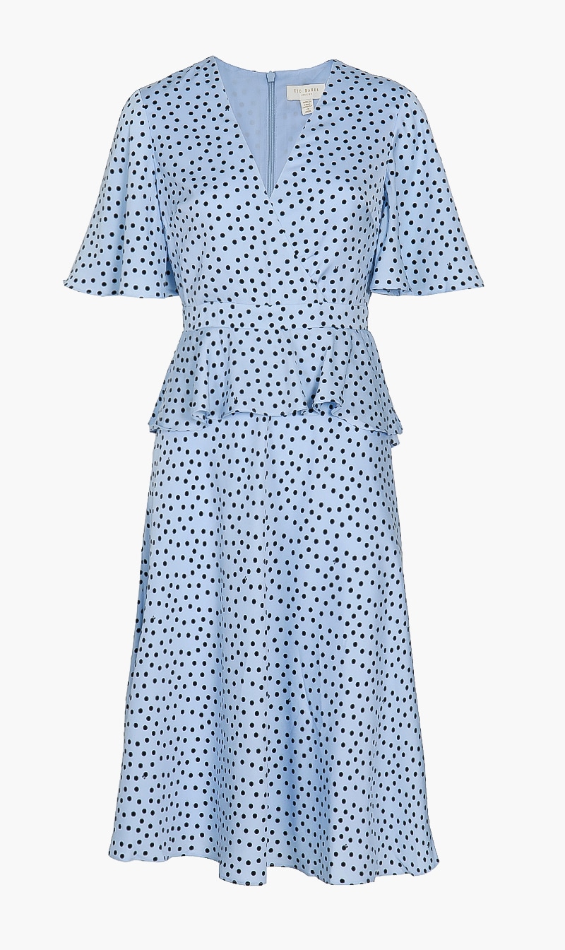 

Dotty Peplum Tea Dress
