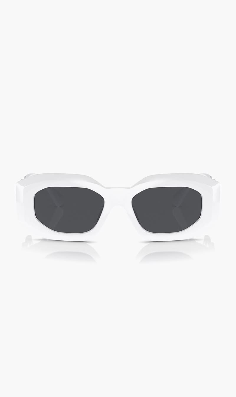 Versace White Irregular Sunglasses for Men