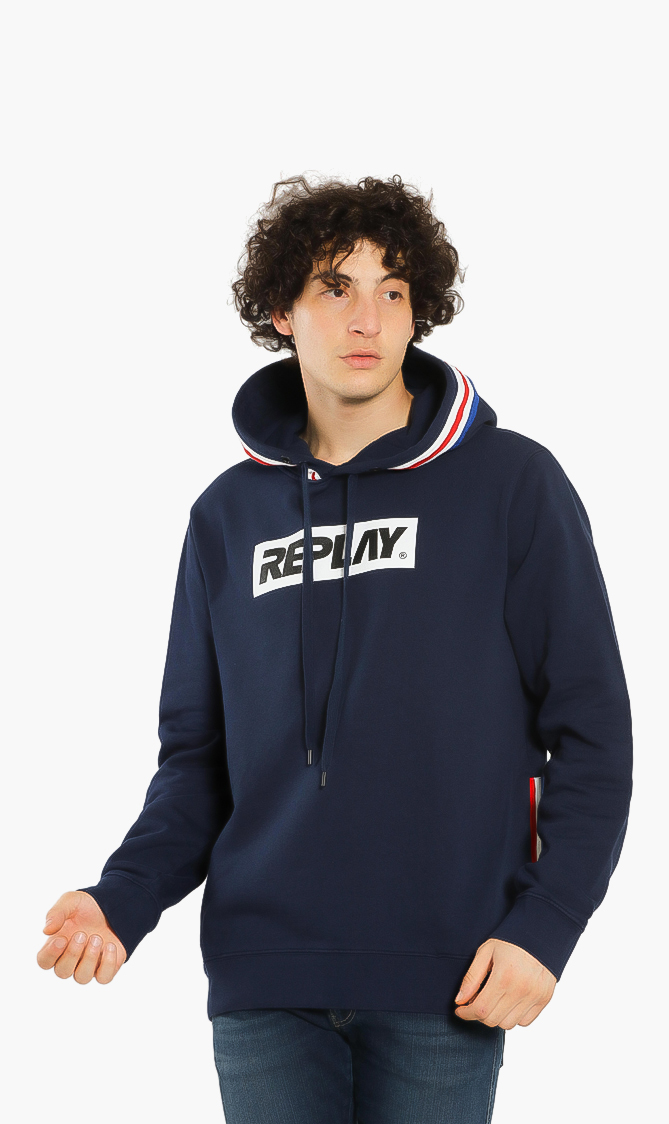 

Replay Contrasting-coloured Striped Hoodie