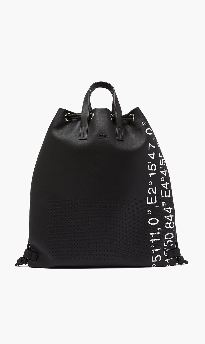 

Lacoste noir blanc backpack | the deal outlet, Black