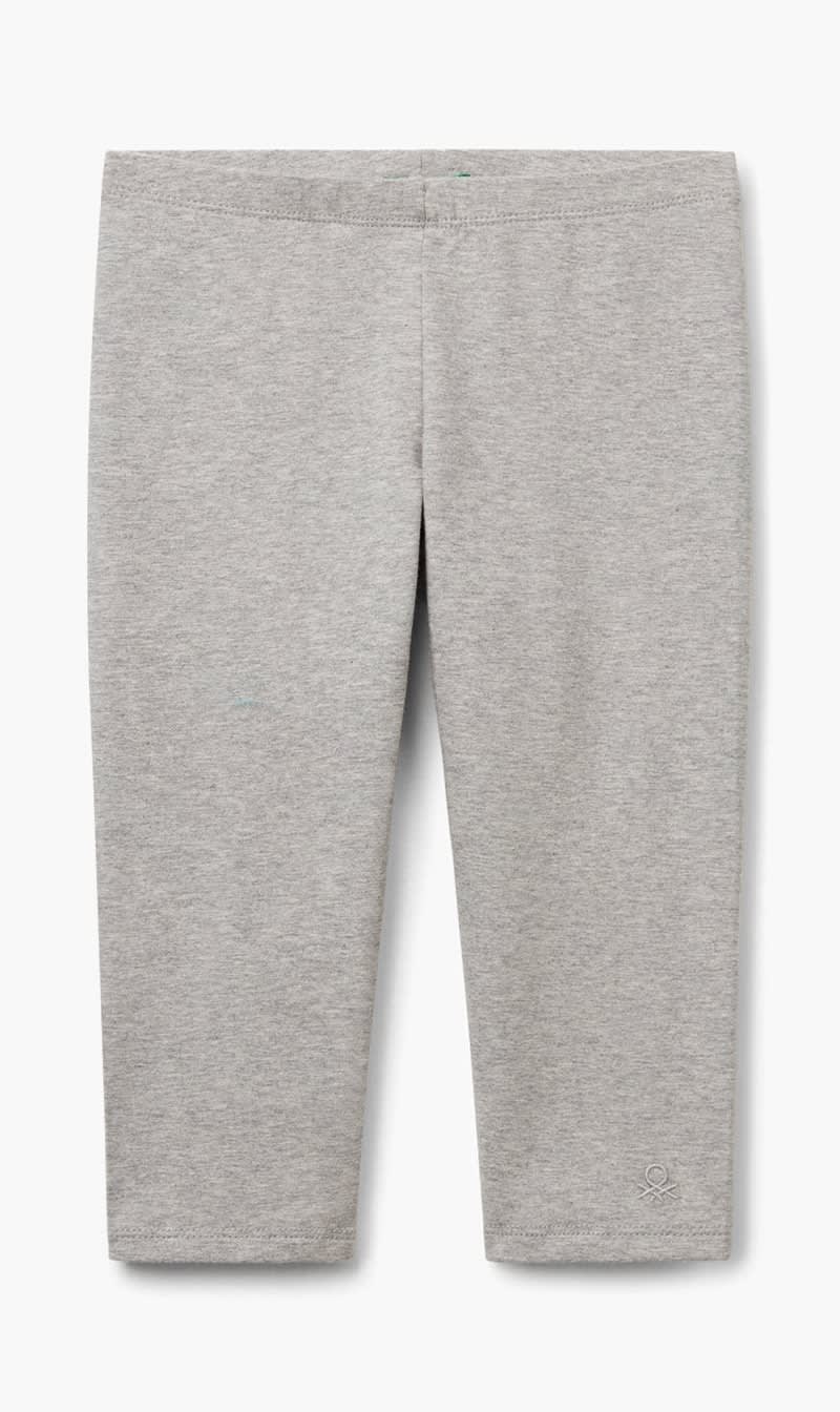 Grey United Colors Of Benetton Black Logo Leggings for Girls