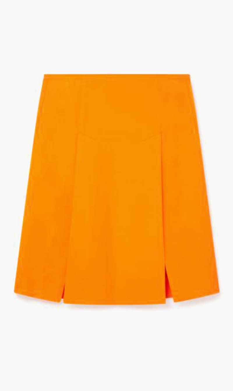 

Stella Mc Cartney Orange Side Slit Tailored Skirt for Women | The Deal Outlet