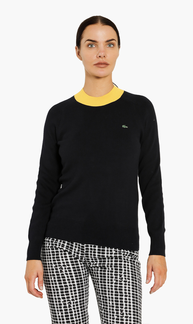 

Lacoste L!ve Metal Croc Lightweight Turtleneck Sweater