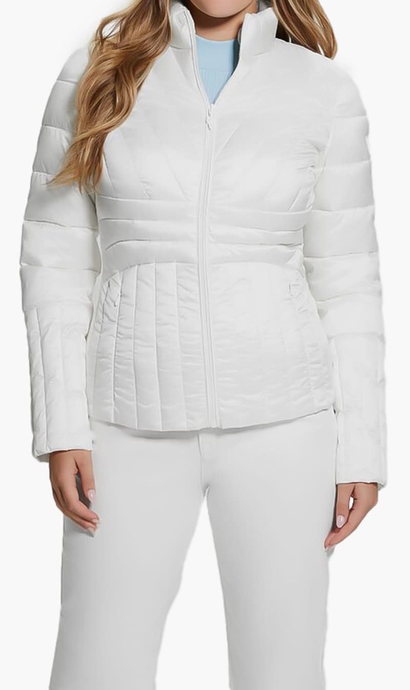 

Guess White Valeria Puffa Jacket for Women | The Deal Outlet