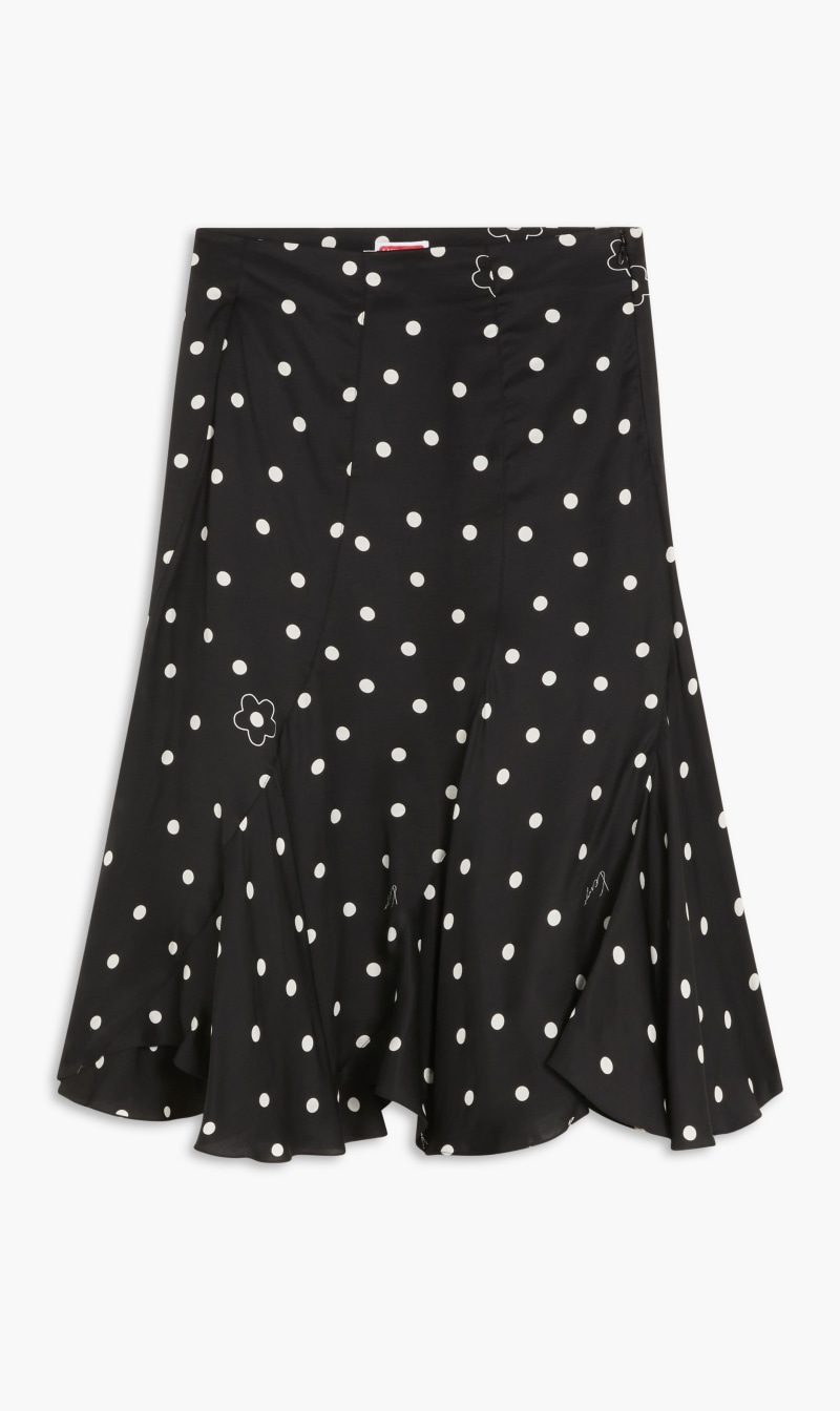

Kenzo Black Flower Spot Knee-lentgh Skirt for Women | The Deal Outlet