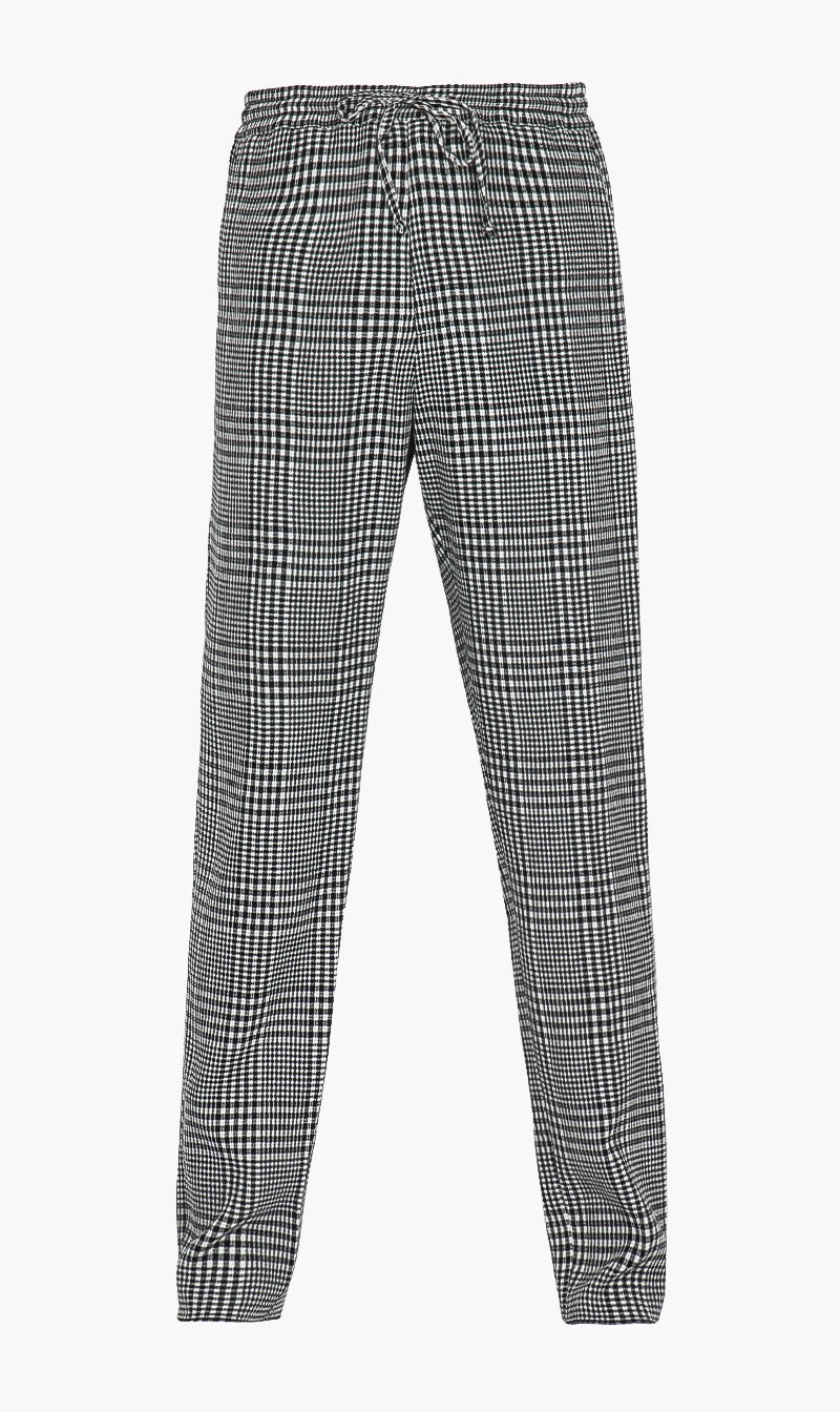

Checkered Drawstring Pants, Multi-color