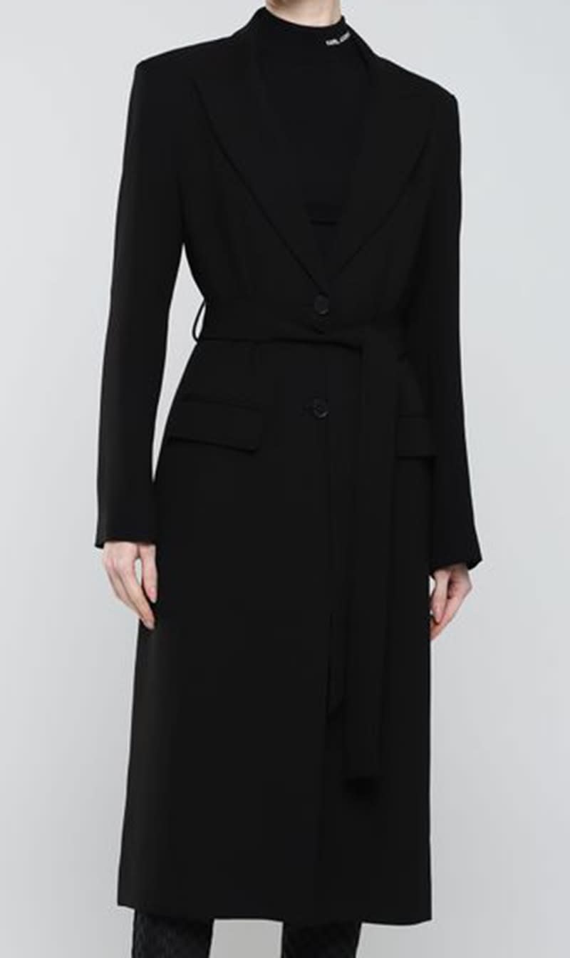 

Karl Lagerfeld Black Tailored Coat for Women | The Deal Outlet