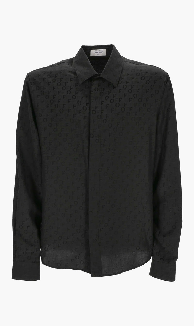 

Off-white Black Off Ao Jacq Silkcot Shirt Black No Color for Men | The Deal Outlet