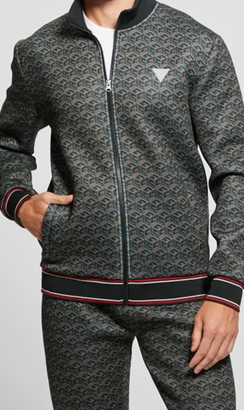 

Guess Brown Rolph Signature Cube Jacket for Men | The Deal Outlet