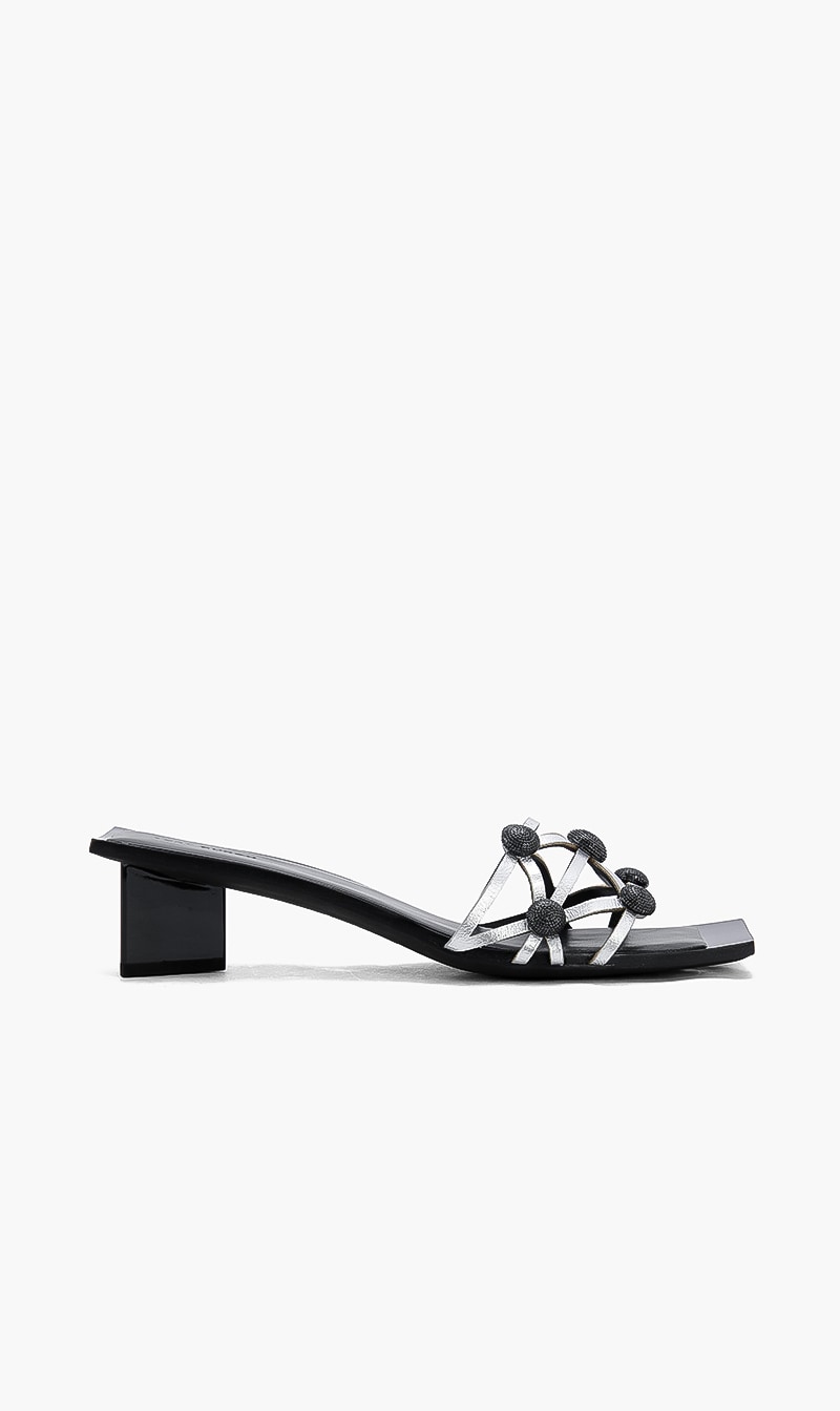 

Tory Burch Black Crystal Bobble Heeled Mule Sandal for Women | The Deal Outlet