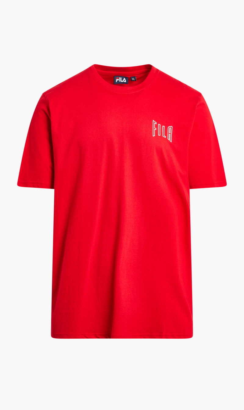

Fila Red Graphic Tee Back Puff And Flat Print for Men | The Deal Outlet