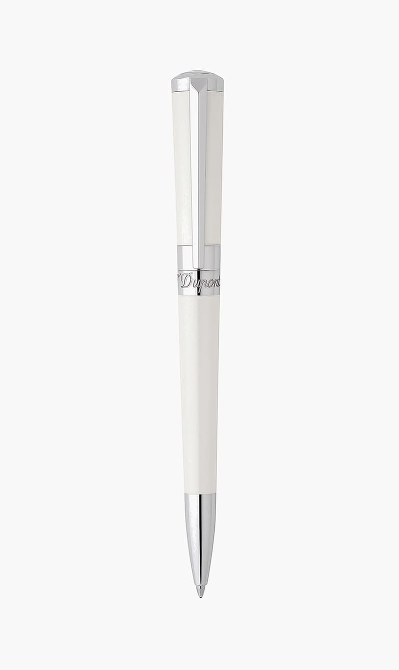 White St Dupont Liberte Ballpoint Pen White