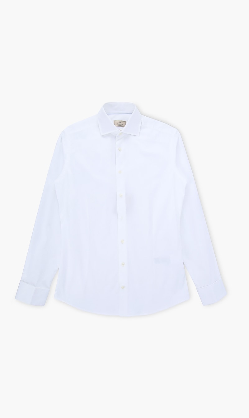 

Hackett London White Mayfair Fine Twill Long Sleeve Shirt for Men | The Deal Outlet