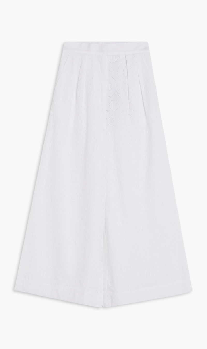 

Karl Lagerfeld White Broderie Anglaise Culottes for Women | The Deal Outlet