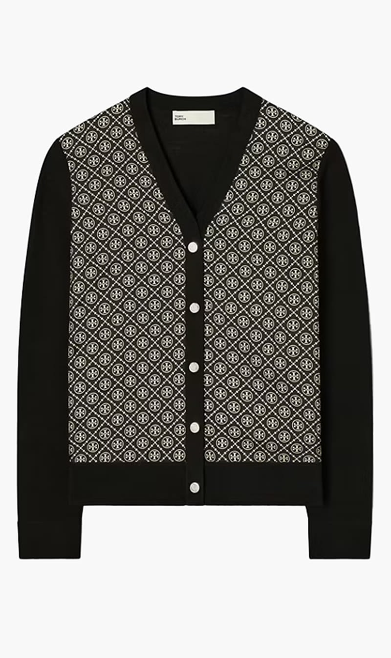 

Tory Burch Black Silk Front Cardigan for Women | The Deal Outlet