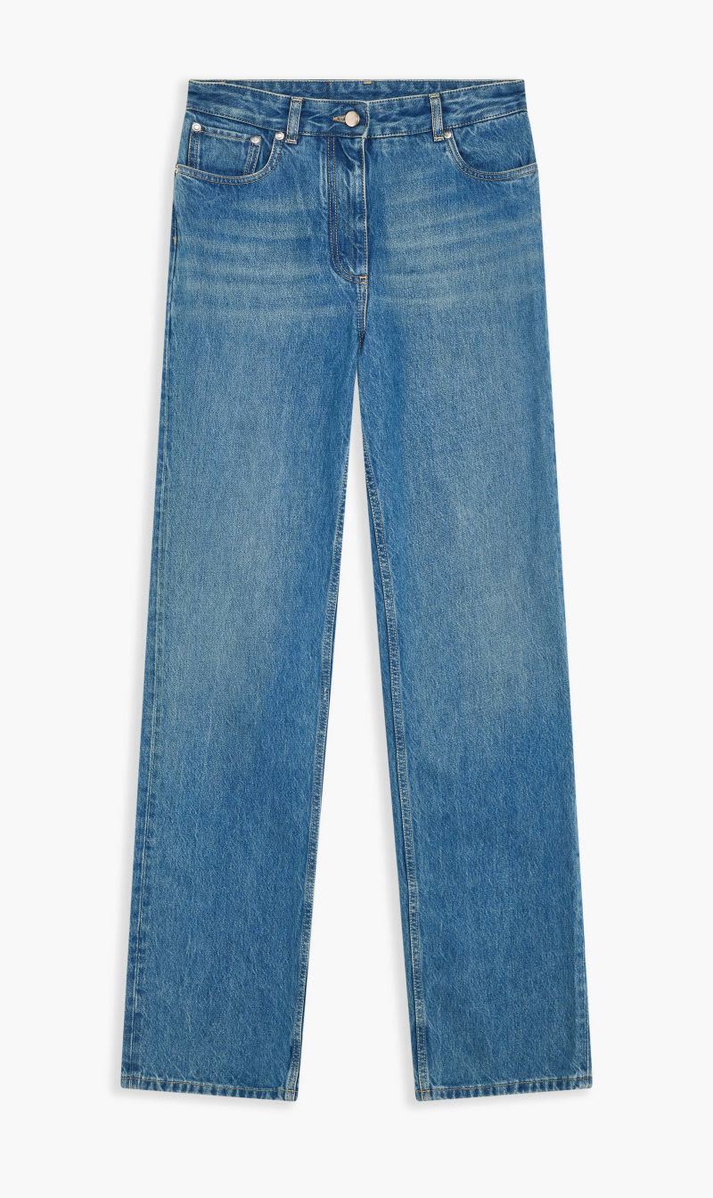 

Salvatore Ferragamo Blue Washed Out Slim Jeans for Women | The Deal Outlet