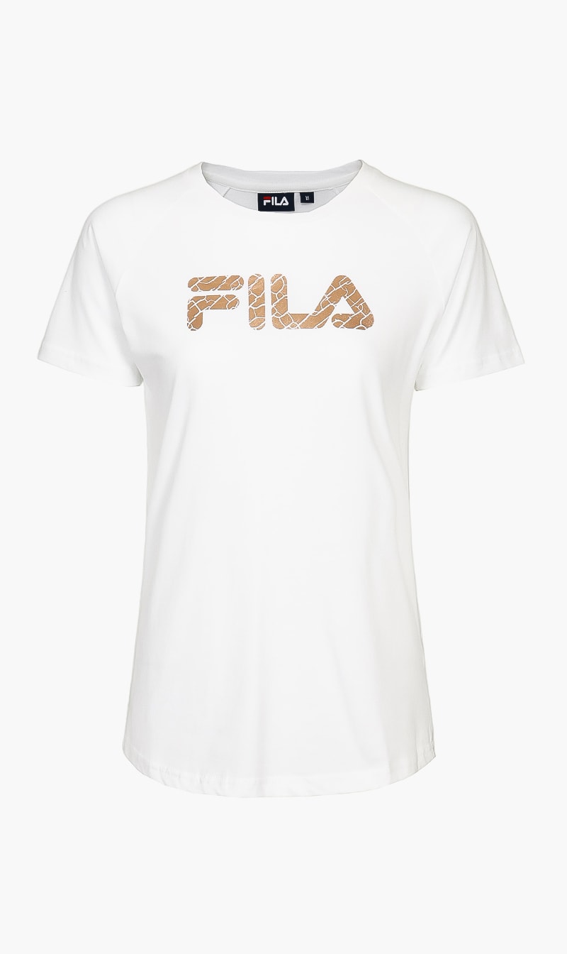 

Fila White Monroe Crew Neck Tshirt for Women | The Deal Outlet