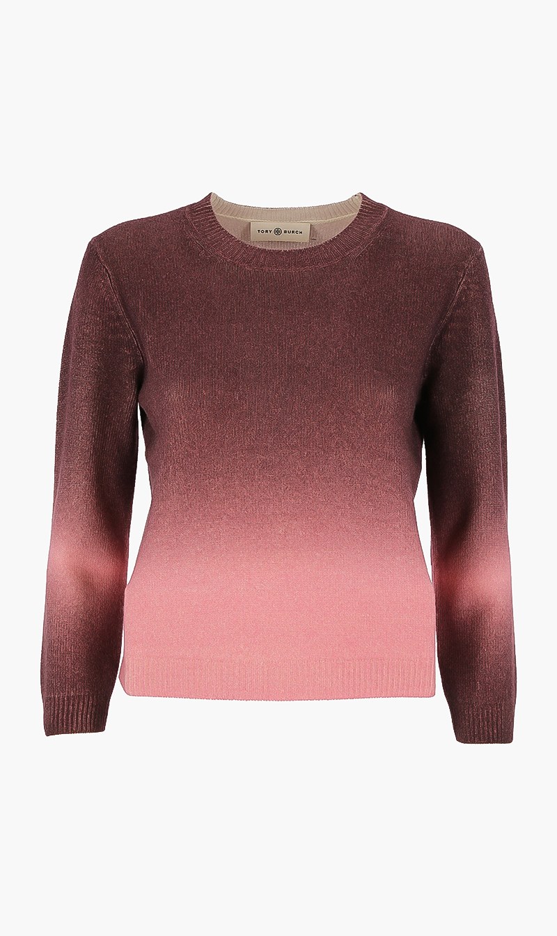 

Tory Burch Brown Dip Dye Cashmere Sweater for Women | The Deal Outlet