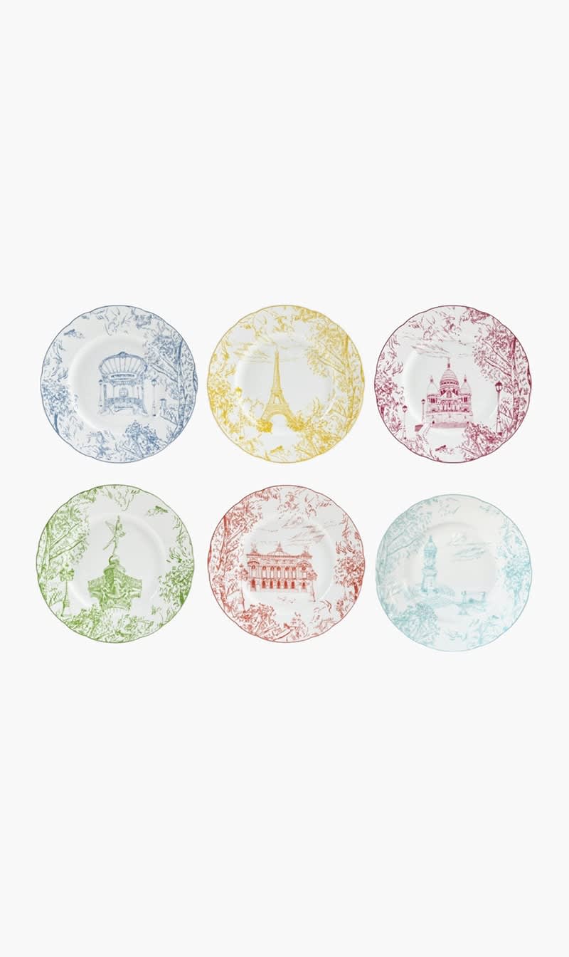 

Bernardaud Multi-color Tout Paris Salad Plate Set Of 6 | The Deal Outlet