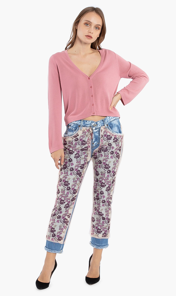 

Dsquared2 Floral Print Straight Fit Jeans