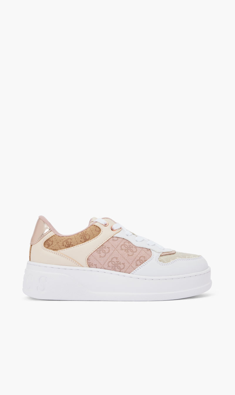 

Guess Beige Cleva 4g Logo Colorblock Sneakers for Women | The Deal Outlet