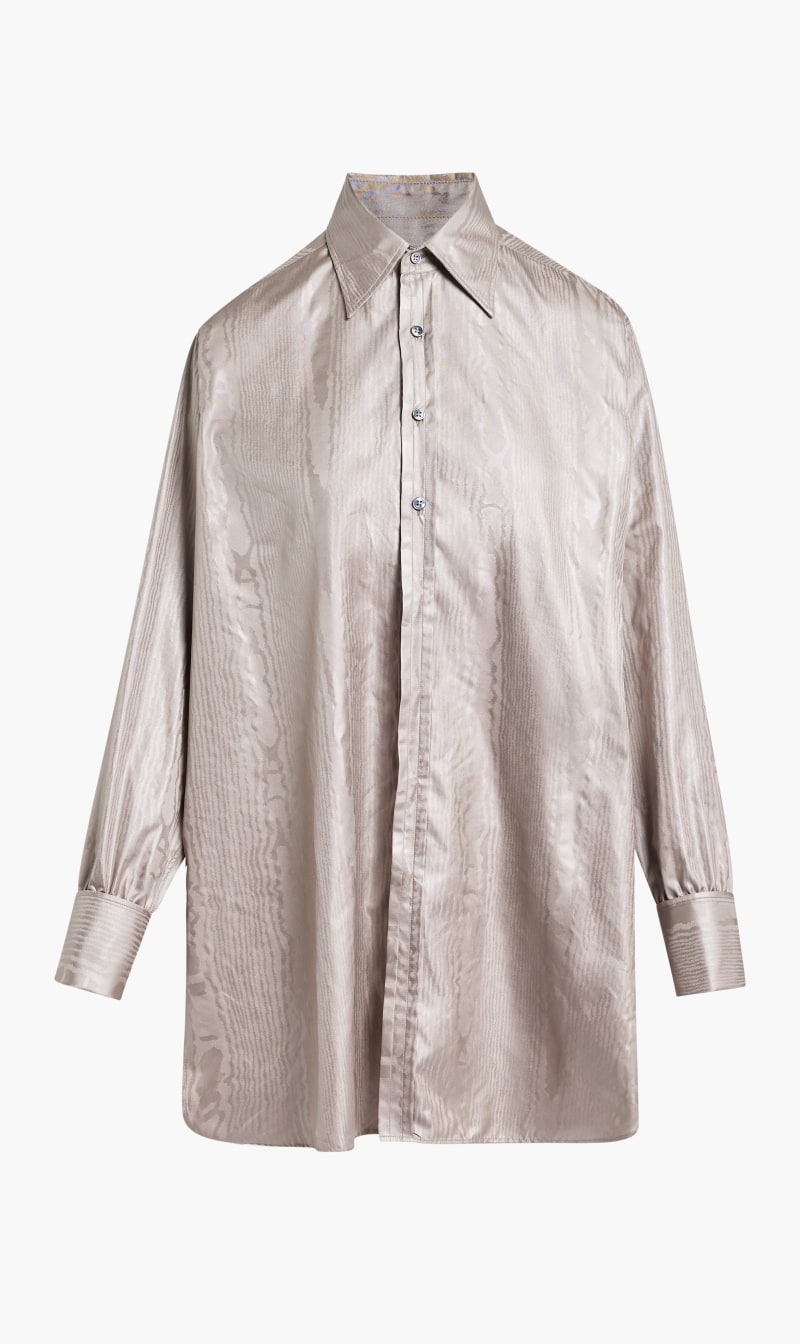 

Maison Margiela Grey Avp Oversize Taupe Long-sleeved Shirt for Women | The Deal Outlet