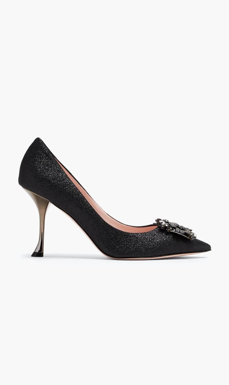 

Roger Vivier Black Rv Bouquet Strass Buckle Pumps for Women | The Deal Outlet