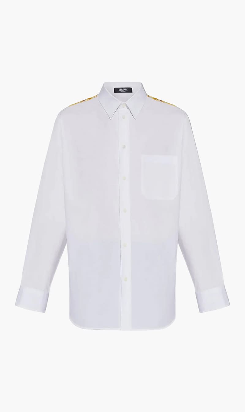 

Versace Red Barocco Print Long Sleeved Shirt for Men | The Deal Outlet