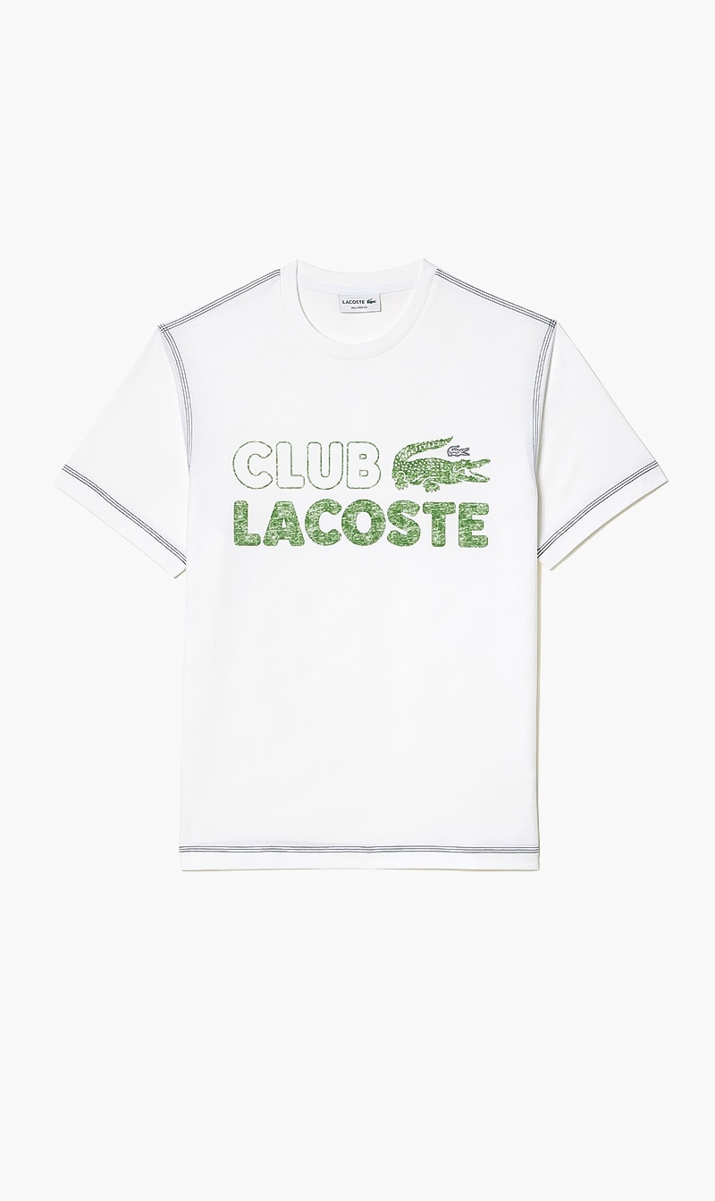 

Lacoste White Relaxed Fit Tshirt for Men | The Deal Outlet