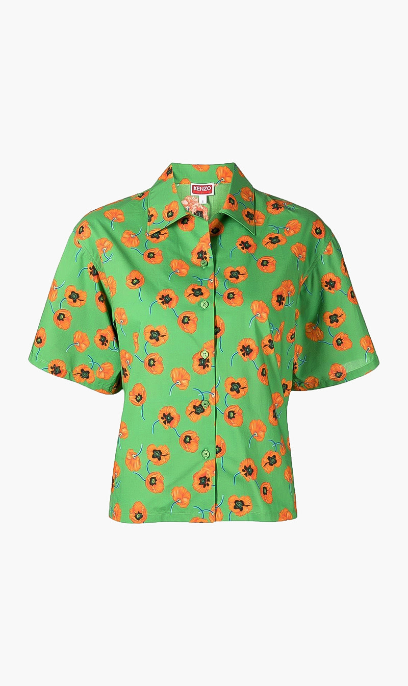 

Floral Printed Shirt, Green