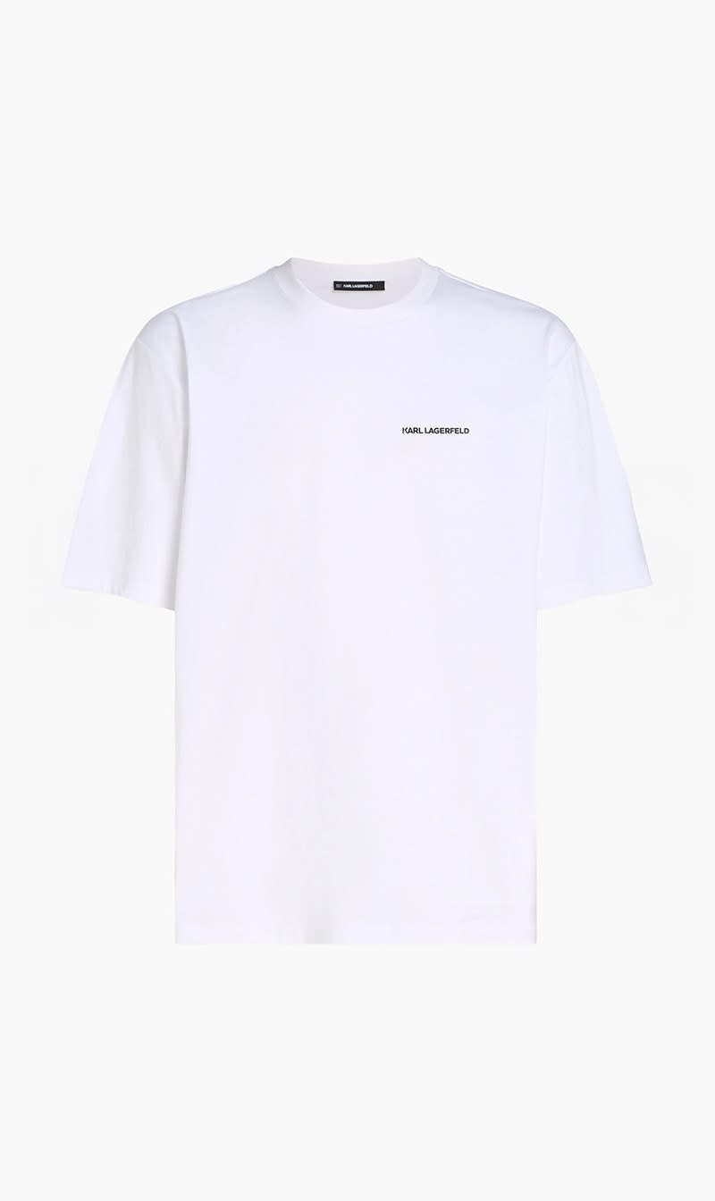 

Karl Lagerfeld White T-shirt With Side Tape for Men | The Deal Outlet