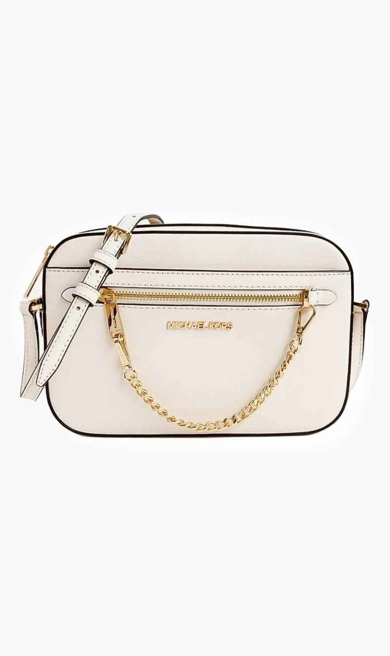 

Michael Kors Brown Jet Set Item Lg Ew Zp Chain Xbdy for Women | The Deal Outlet