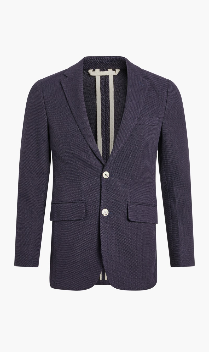 

Navy Textured Twill, Blue