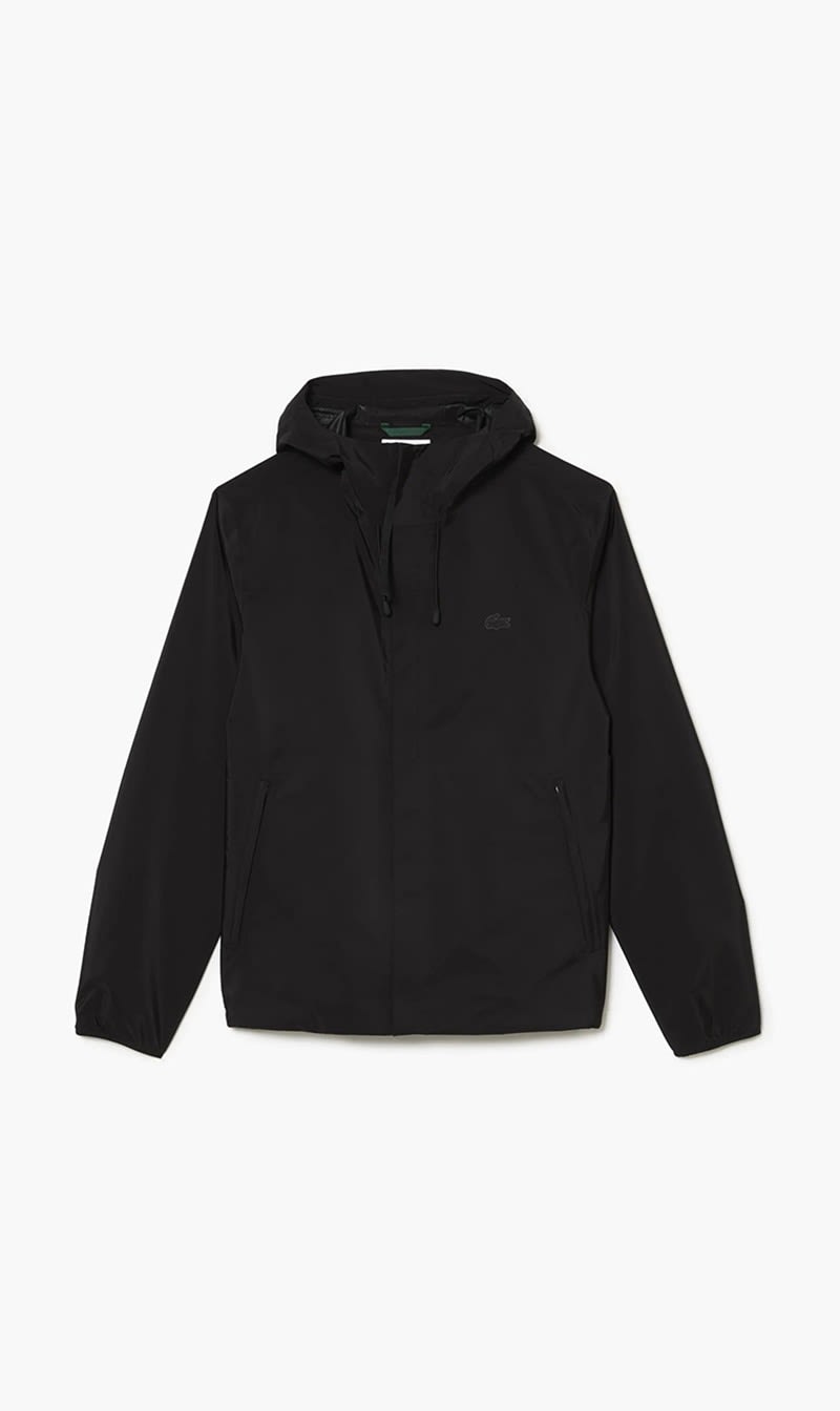 

Lacoste Black Waterproof Short Track Jacket for Men | The Deal Outlet
