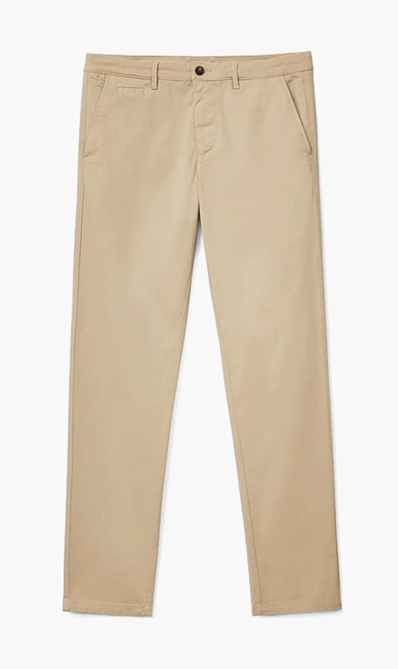 Beige United Colors Of Benetton Blue Slim Fit Chinos for Men