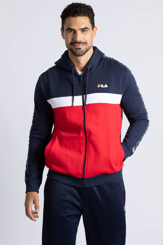 

Fila Graphic Colour Block Zip Hoodie