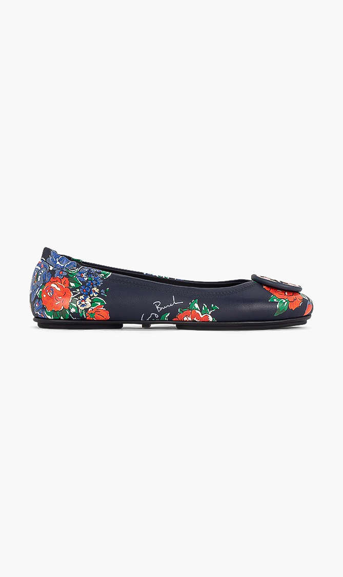

Tory Burch Mimie Floral Print Travel Ballet Flats