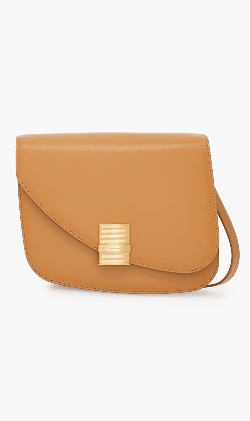 

Salvatore Ferragamo Brown Fiamma Fl M for Women | The Deal Outlet