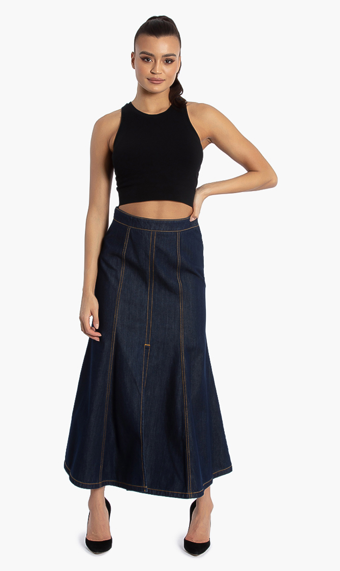 

Kenzo Long Mermaid Denim Skirt